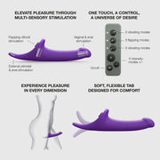 Strap-On-Me - Multi Orgasm Dildo - Strapless Strap-on met Luchtdruk Stimulatie - Paars-Erotiekvoordeel.nl