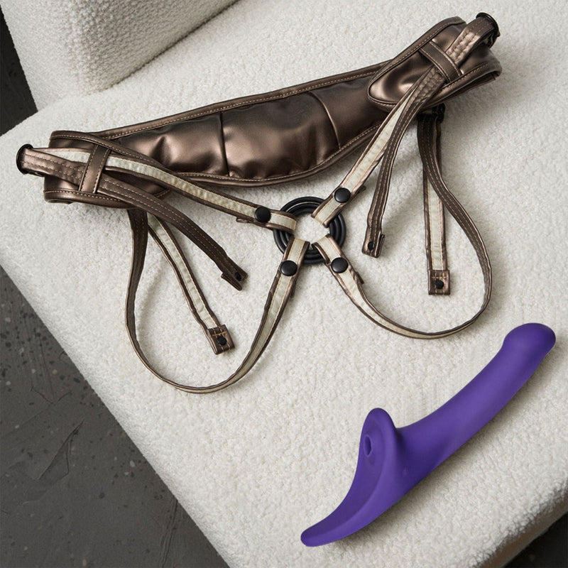 Strap-On-Me - Multi Orgasm Dildo - Strapless Strap-on met Luchtdruk Stimulatie - Paars-Erotiekvoordeel.nl