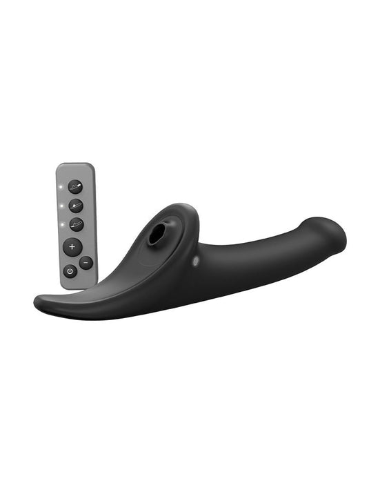 Strap-On-Me - Multi Orgasm Dildo - Strapless Strap-on met Luchtdruk Stimulatie - Zwart-Erotiekvoordeel.nl