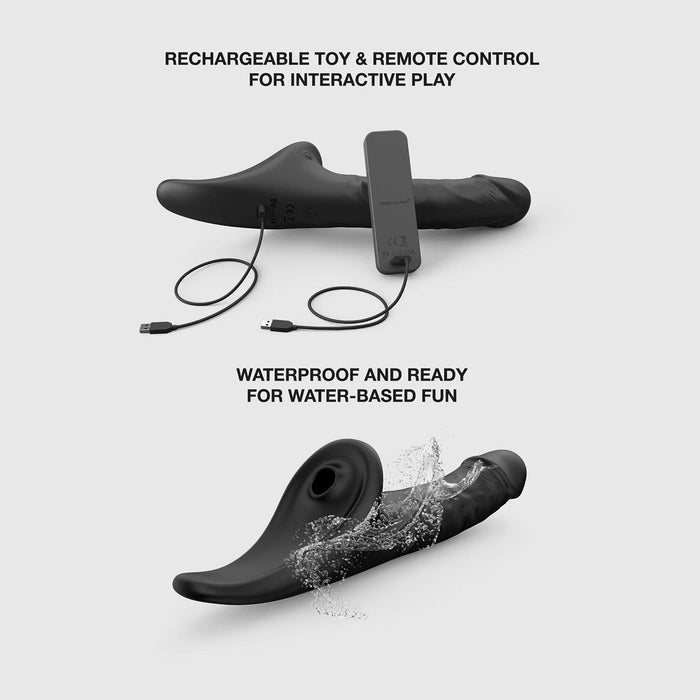Strap-On-Me - Multi Orgasm Realistische Dildo - Strapless Strap-on met Flapper Technologie - Zwart-Erotiekvoordeel.nl