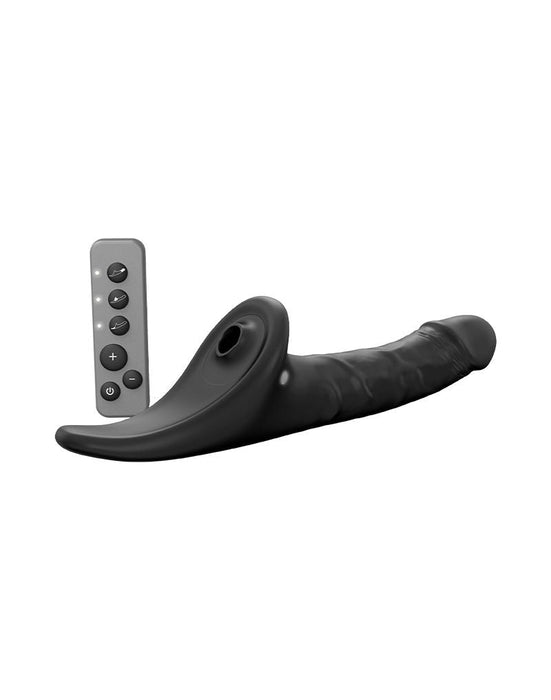 Strap-On-Me - Multi Orgasm Realistische Dildo - Strapless Strap-on met Flapper Technologie - Zwart