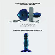 Strap-On-Me - Vibrerende Vingerende Dildo - Maat M - Blauw-Erotiekvoordeel.nl