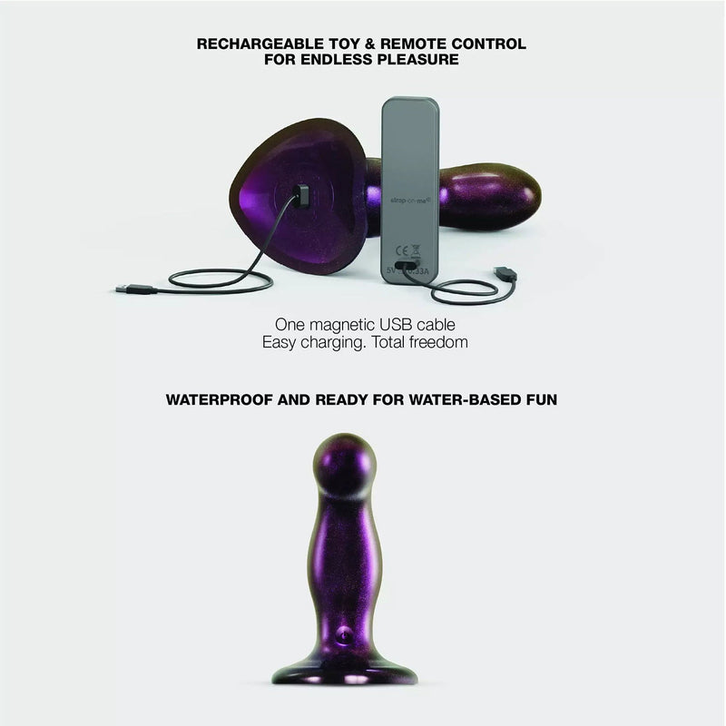 Strap-On-Me - Vibrerende Vingerende Dildo - Maat M - Paars-Erotiekvoordeel.nl