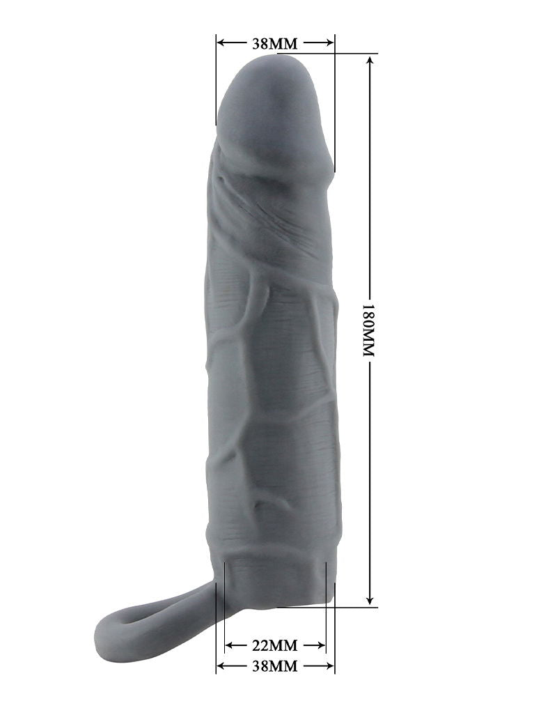 Pretty Love - Laige - Realistische Penis Sleeve - Donkergrijs-laced-up.nl