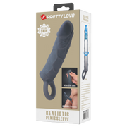 Pretty Love - Laige - Realistische Penis Sleeve - Donkergrijs-laced-up.nl