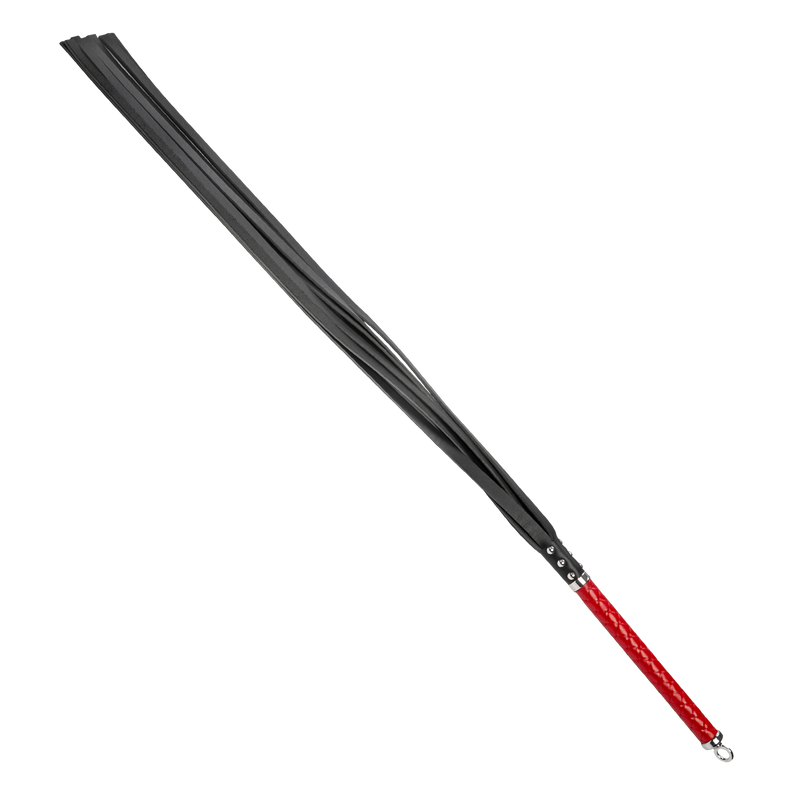 RISE - Lange Flogger met Harde Strengen – Rood-laced-up.nl