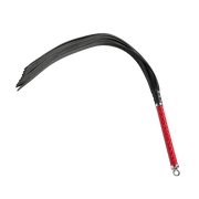 RISE - Lange Flogger met Harde Strengen – Rood-laced-up.nl