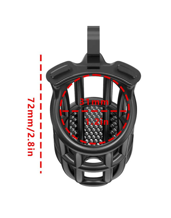 Rimba P-Cage - P-Cage PC06 - Kuisheidskooi - Peniskooi - Maat M - Zwart-Erotiekvoordeel.nl
