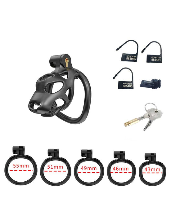 Rimba P-Cage - P-Cage PC07 - Kuisheidskooi - Peniskooi - Maat XS - Zwart-Erotiekvoordeel.nl