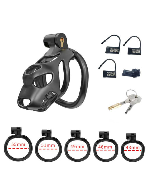 Rimba P-Cage - P-Cage PC07 - Kuisheidskooi - Peniskooi - Maat S - Zwart-Erotiekvoordeel.nl