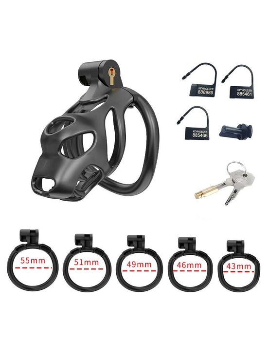 Rimba P-Cage - P-Cage PC07 - Kuisheidskooi - Peniskooi - Maat S - Zwart-Erotiekvoordeel.nl