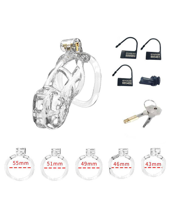 Rimba P-Cage - P-Cage PC11 - Kuisheidskooi - Peniskooi - Maat M - Transparant-Erotiekvoordeel.nl