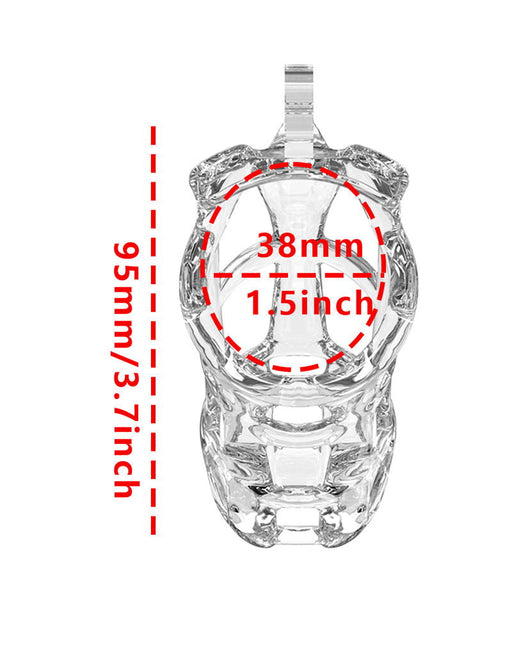 Rimba P-Cage - P-Cage PC11 - Kuisheidskooi - Peniskooi - Maat M - Transparant-Erotiekvoordeel.nl
