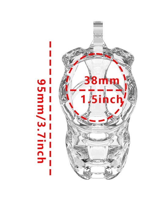 Rimba P-Cage - P-Cage PC11 - Kuisheidskooi - Peniskooi - Maat M - Transparant-Erotiekvoordeel.nl