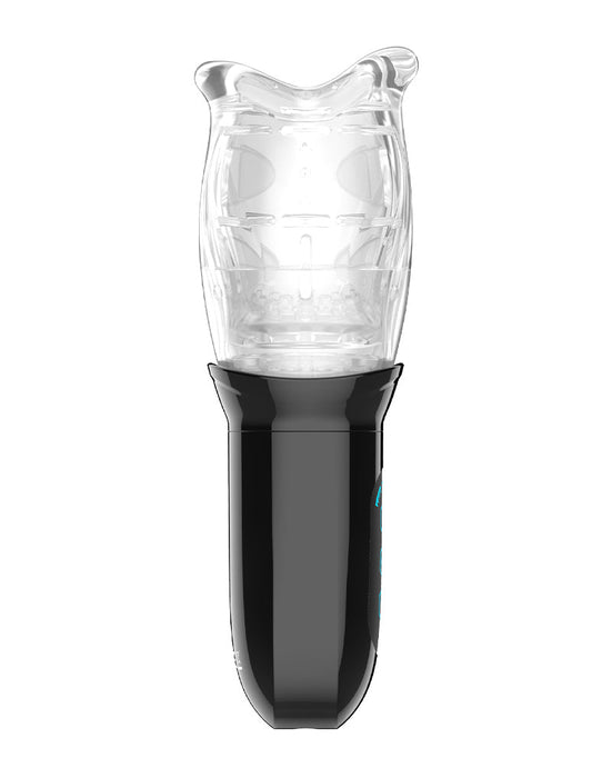 Rimba Toys - Orgastobator 05 - Automatische Roterende Masturbator - Zwart/Transparant-laced-up.nl