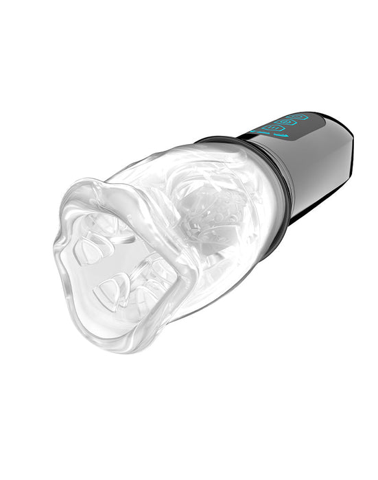 Rimba Toys - Orgastobator 05 - Automatische Roterende Masturbator - Zwart/Transparant-laced-up.nl