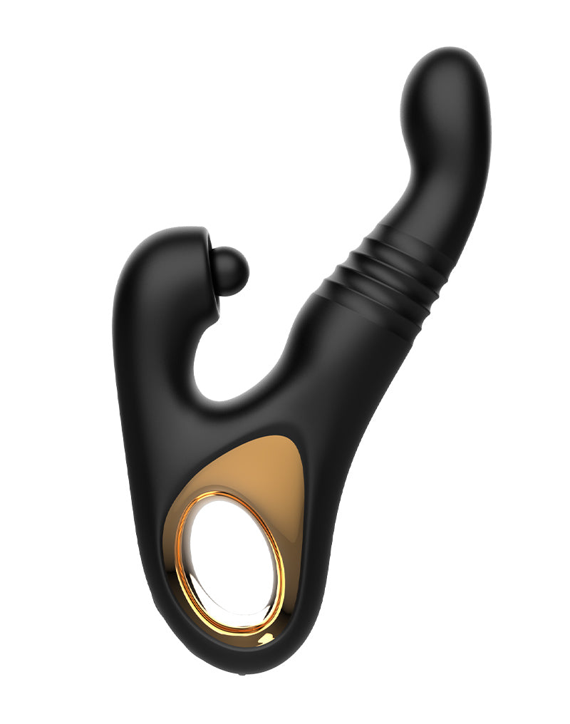 Rimba - Sensual nights SN08 - Stotende Vibrator met Tapping Functie - Zwart-laced-up.nl