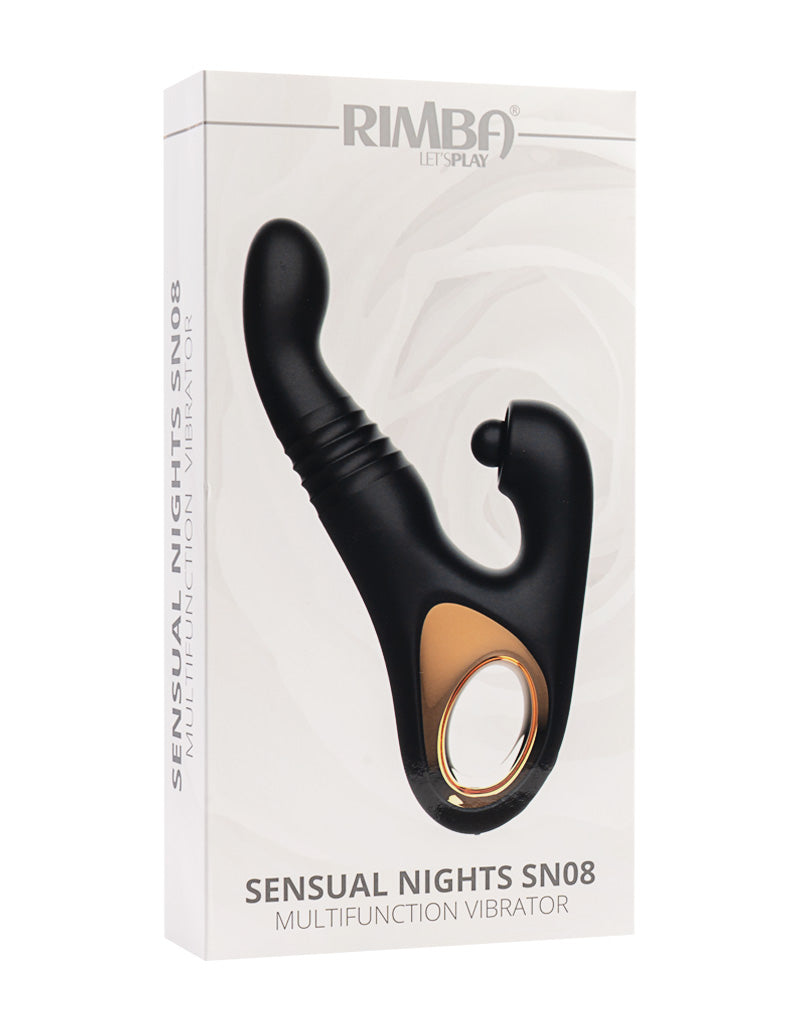 Rimba - Sensual nights SN08 - Stotende Vibrator met Tapping Functie - Zwart-laced-up.nl