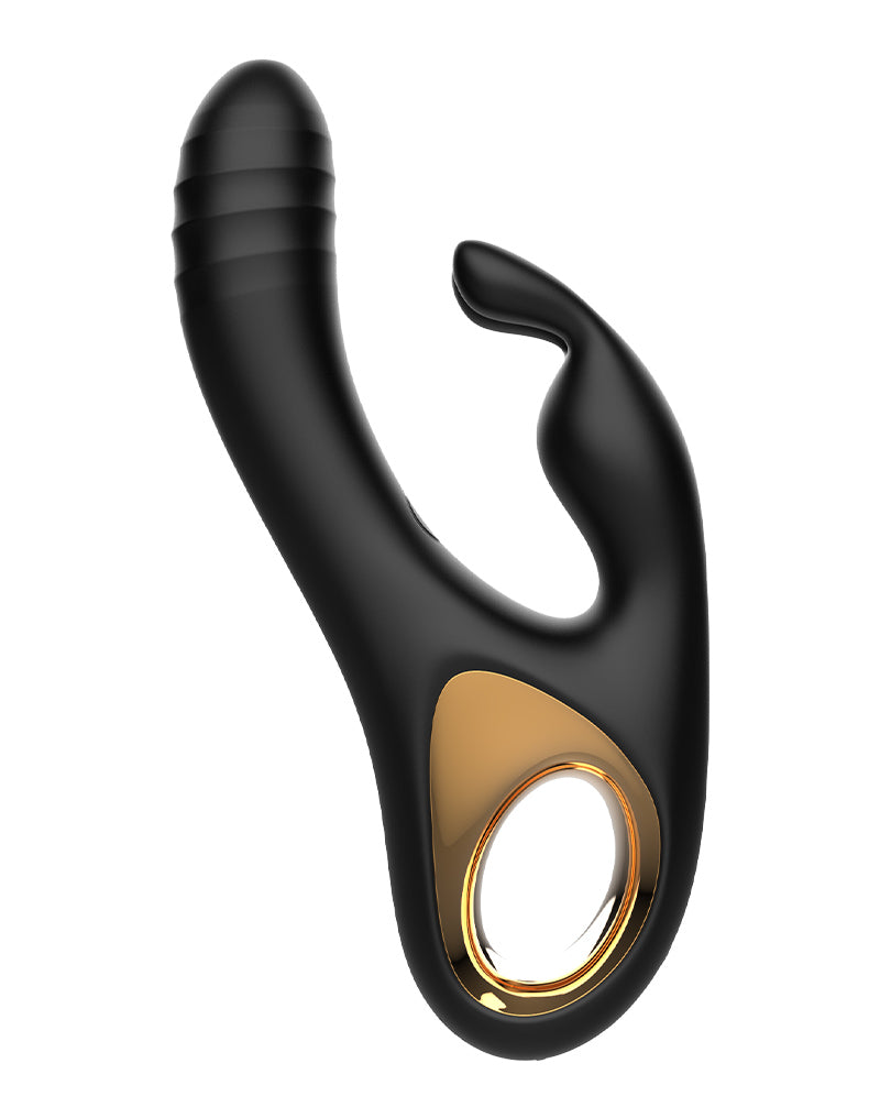 Rimba - Sensual nights SN09 - Stotende Rabbit Vibrator - Zwart-laced-up.nl