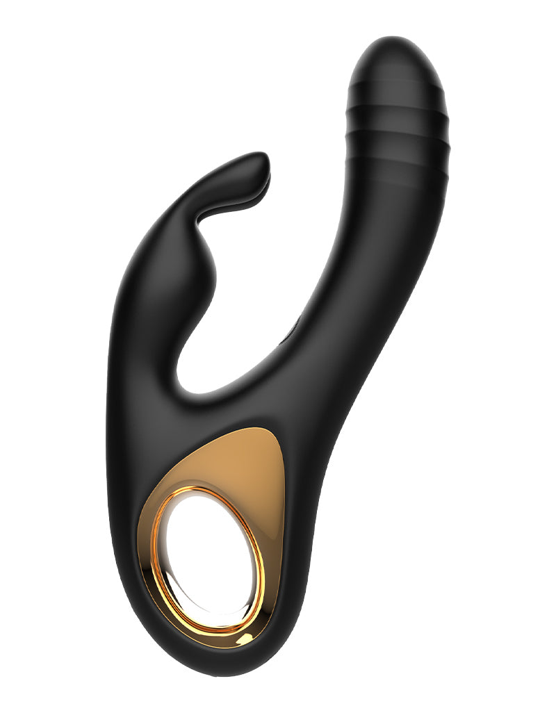 Rimba - Sensual nights SN09 - Stotende Rabbit Vibrator - Zwart-laced-up.nl