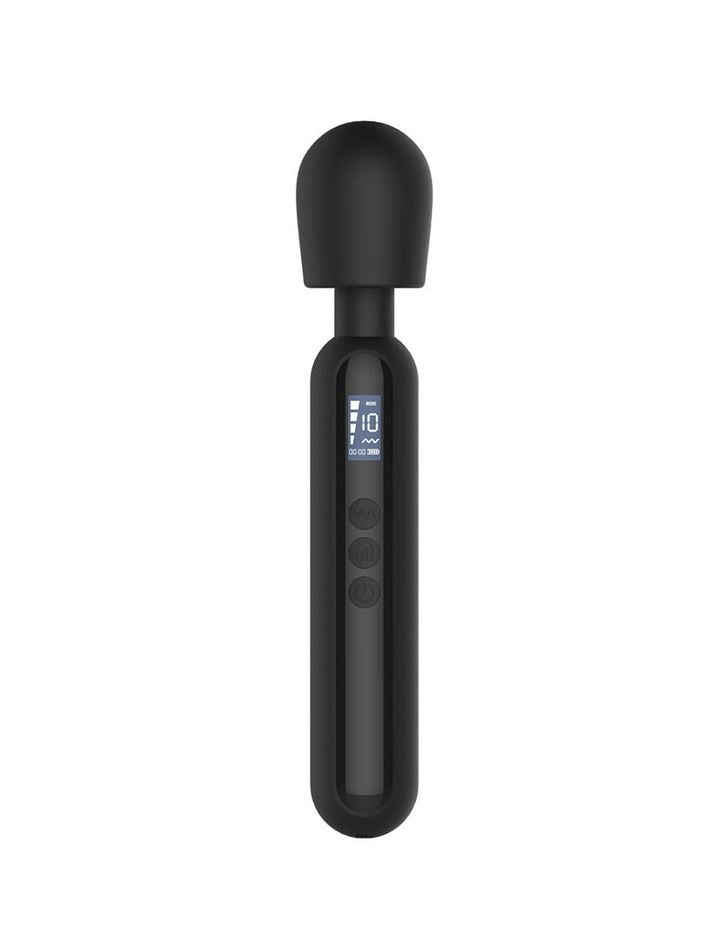 Rimba - Sensual Nights SN10 - Medium Wand Vibrator - Massager - Zwart-Laced-up.nl
