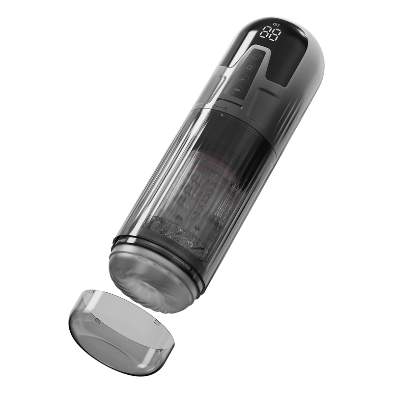 Rimba Toys - Orgastobator 08 - Masturbator - Zwart/Transparant-Laced-up.nl