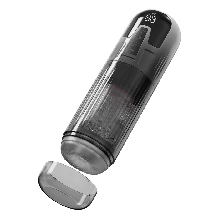 Rimba Toys - Orgastobator 08 - Masturbator - Zwart/Transparant-Laced-up.nl