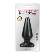Being Fetish - Klassieke Anaalplug - PVC - Zwart - Diameter 60 mm-laced-up.nl