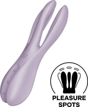 Satisfyer - Threesome 2 - Multifunctionele Vibrator Met 3 Voelsprieten - Lila-laced-up.nl
