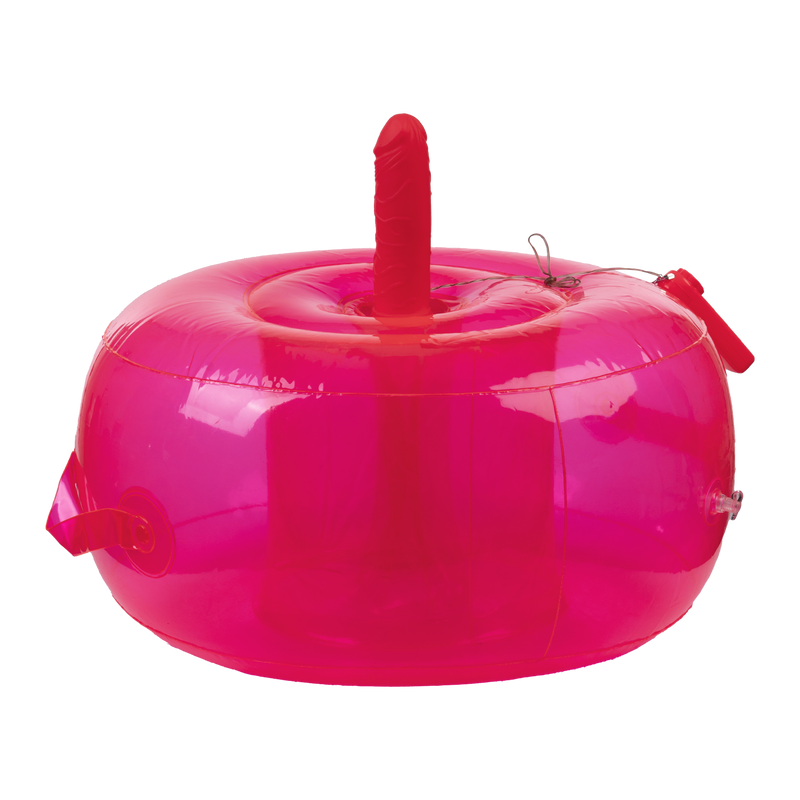 Opblaasbare Dildo Poef Cushion - met Ding Dong en afstandsbediening - Roze-laced-up.nl