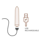 Rocks-off - Oplaadbare Bullet Vibrator - Rosé Goud-laced-up.nl