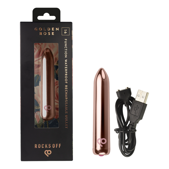 Rocks-off - Oplaadbare Bullet Vibrator - Rosé Goud-Erotiekvoordeel.nl