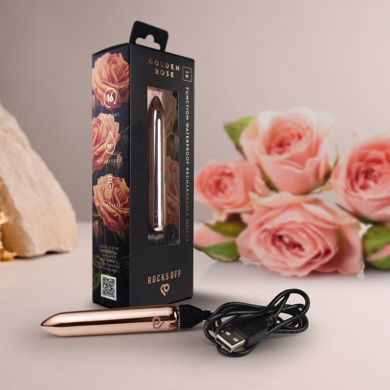 Rocks-off - Oplaadbare Bullet Vibrator - Rosé Goud-laced-up.nl