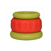 Kiotos - 2 in 1 Siliconen Cockring & Ball Stretcher - Rood/Groen-laced-up.nl