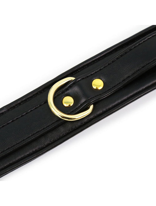 Smart Moves - Enkelboeien - Gouden Hardware - PU Leer - Zwart-Erotiekvoordeel.nl