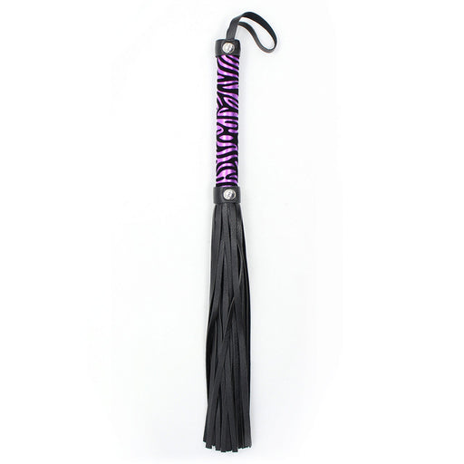 Smart Moves - Leopard flogger 39cm purple/black-Erotiekvoordeel.nl