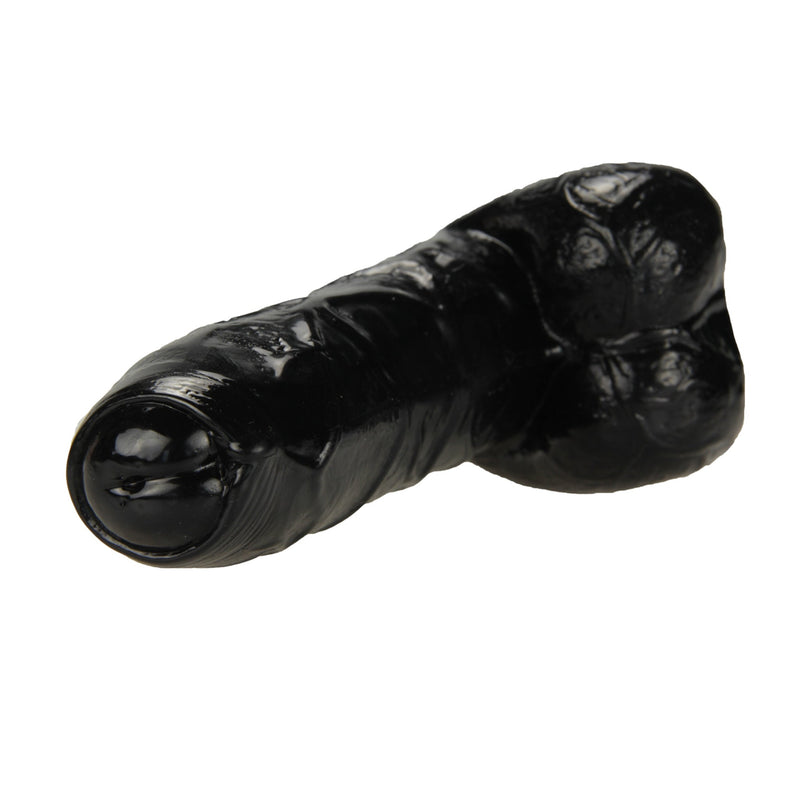 Being Fetish - TPR Dildo met Onbesneden Eikel - 15 cm - Zwart-laced-up.nl