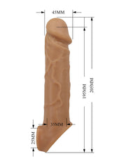 Pretty Love - Lionel - Penis Sleeve - Lichte Huidskleur - TPR - Diameter 4.3 cm x Lengte 20.5 cm-laced-up.nl