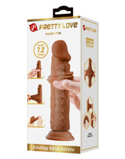 Pretty Love - Quentin - Realistische Sliding Skin Dildo - 18,4 cm - Medium Huidskleur-laced-up.nl
