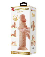 Pretty Love - Quentin - Sliding Skin Realistische Dildo - 18,4 cm - Lichte Huidskleur-laced-up.nl