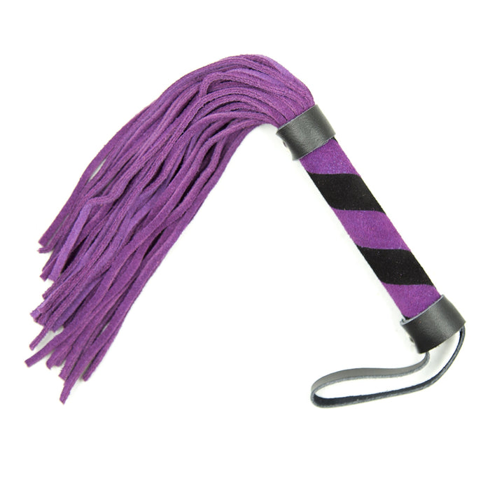 Smart Moves - Leather flogger 27cm purple-Erotiekvoordeel.nl