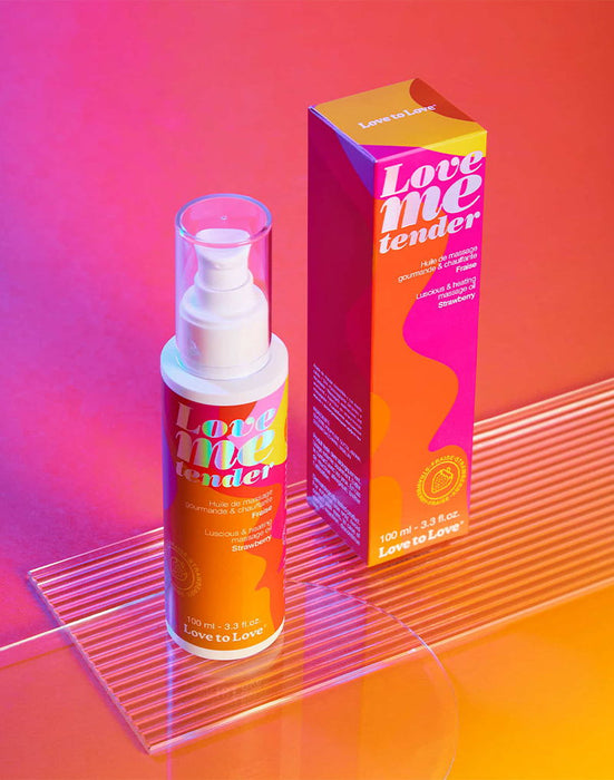 Love to Love - Love me Tender - Verwarmende Massageolie - Strawberry - 100 ml-Erotiekvoordeel.nl