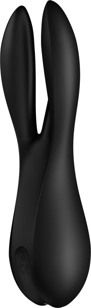Satisfyer - Threesome 2 - Multifunctionele Vibrator Met 3 Voelsprieten - Zwart-laced-up.nl
