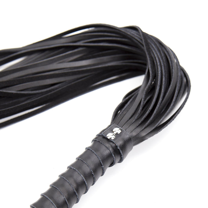 Smart Moves - Leather flogger 62 cm black-Erotiekvoordeel.nl
