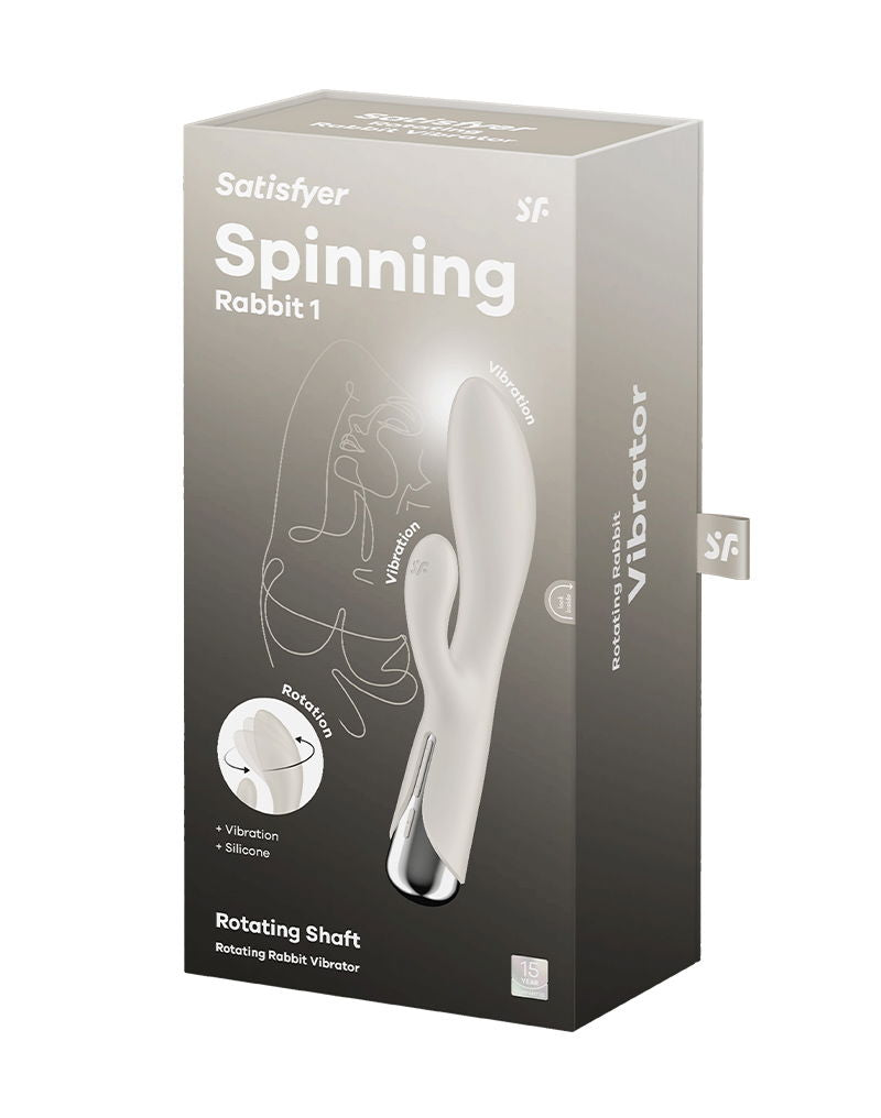 Satisfyer - Spinning Rabbit 1 - Roterende en Vibrerende Rabbit Vibrator - Tarzan Vibrator - Beige-laced-up.nl