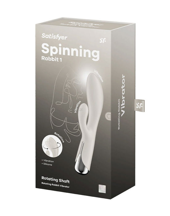 Satisfyer - Spinning Rabbit 1 - Roterende en Vibrerende Rabbit Vibrator - Tarzan Vibrator - Beige-Erotiekvoordeel.nl