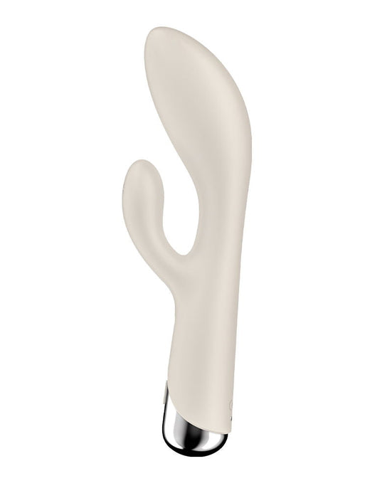 Satisfyer - Spinning Rabbit 1 - Roterende en Vibrerende Rabbit Vibrator - Tarzan Vibrator - Beige-Erotiekvoordeel.nl