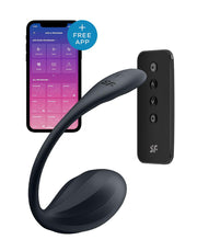Satisfyer - Ribbed Petal - Draagbare Vibrator - Panty Vibrator - Vibrerend Eitje - Zwart-laced-up.nl