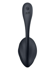 Satisfyer - Ribbed Petal - Draagbare Vibrator - Panty Vibrator - Vibrerend Eitje - Zwart-laced-up.nl