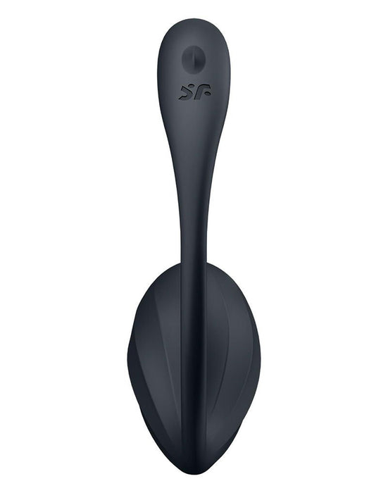 Satisfyer - Ribbed Petal - Draagbare Vibrator - Panty Vibrator - Vibrerend Eitje - Zwart-Erotiekvoordeel.nl